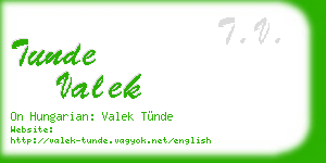 tunde valek business card